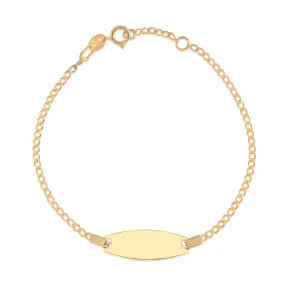 Engravable Kids 14k Gold ID Bracelet