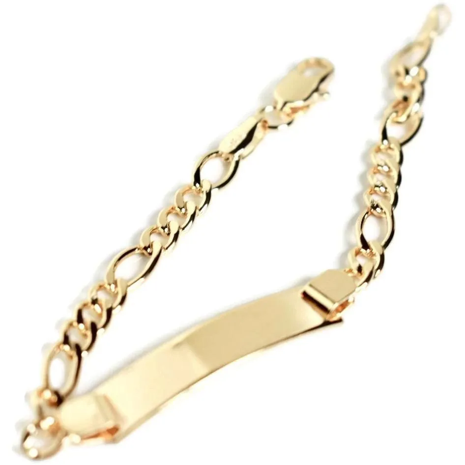 18k Gold-Plated Figaro Link Bracelet for Kids