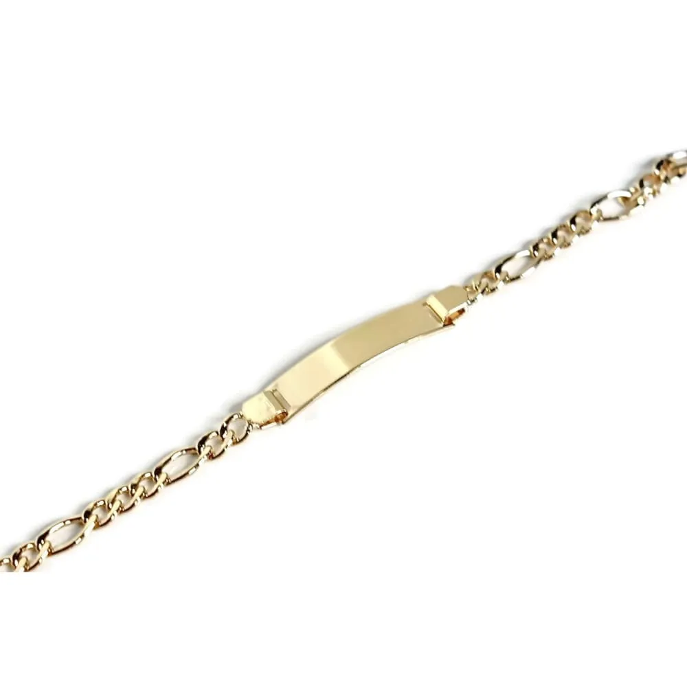 18k Gold-Plated Figaro Link Bracelet for Kids