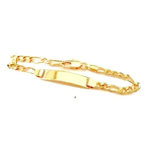 18k Gold-Plated Figaro Link Bracelet for Kids