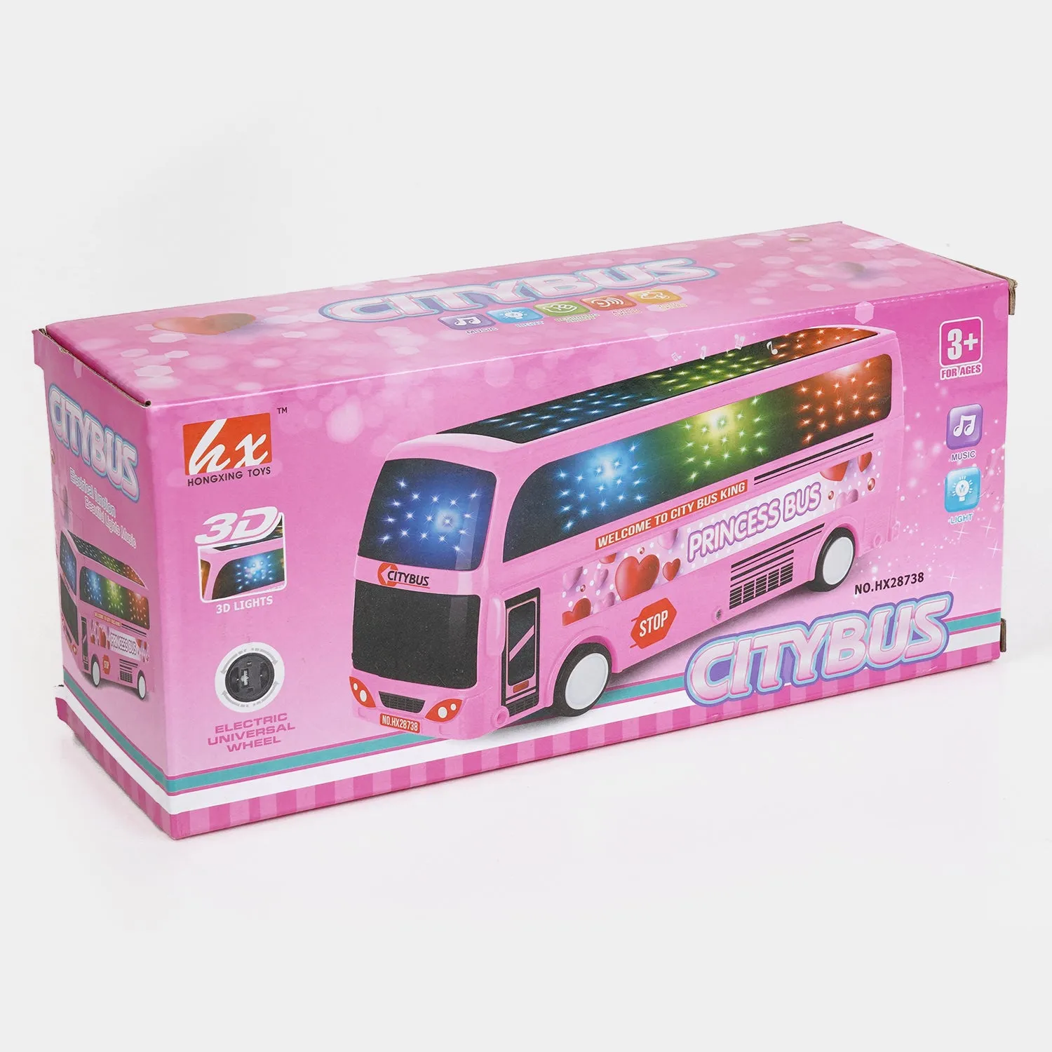 Toy City Bus with Lights & Music