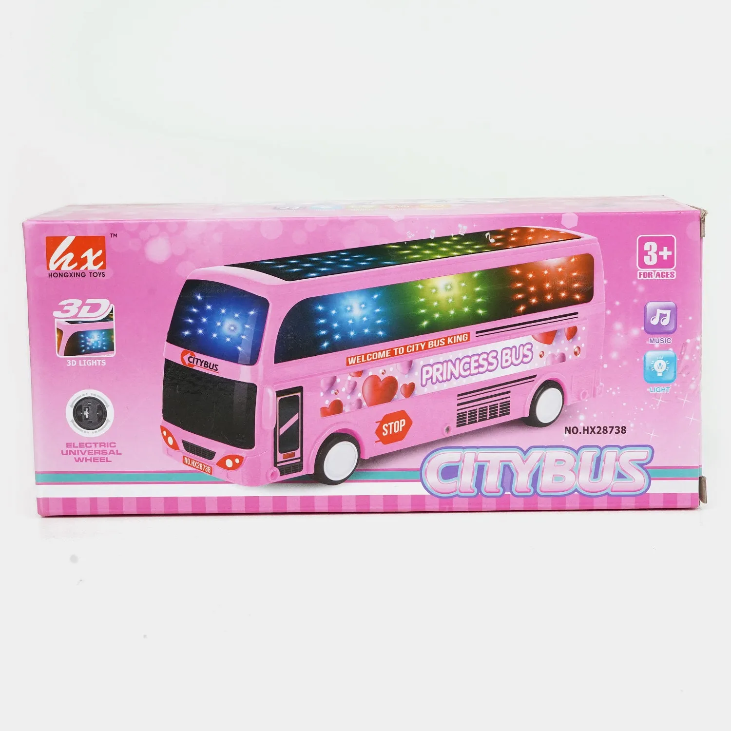 Toy City Bus with Lights & Music