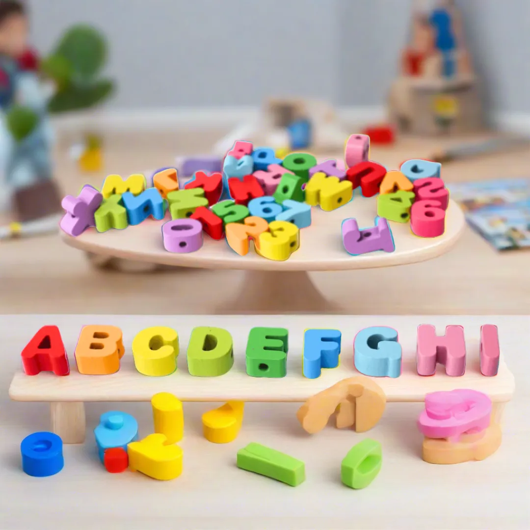 3D Toddler Learning Set: ABCD & 1234 Lacing