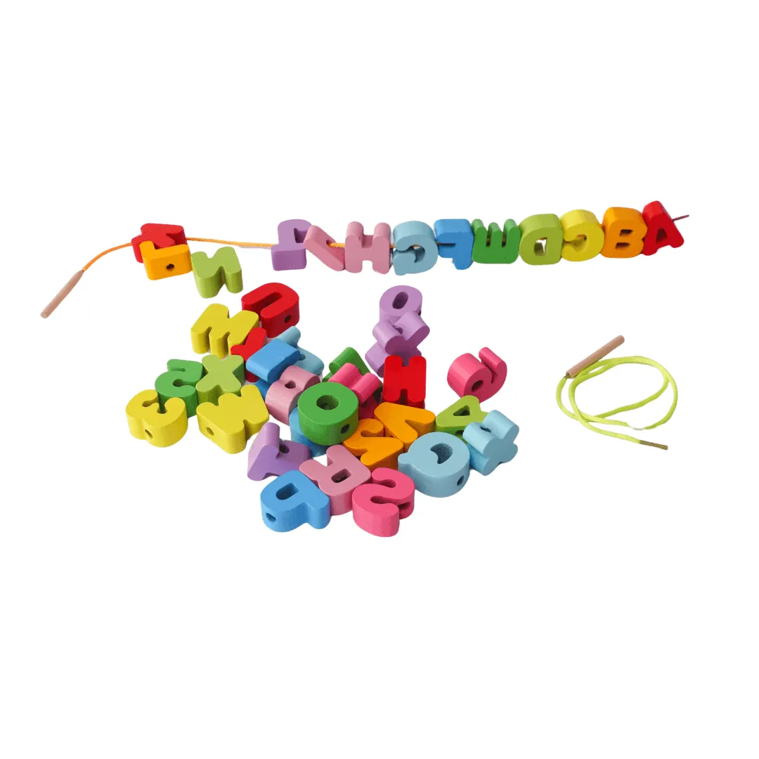 3D Toddler Learning Set: ABCD & 1234 Lacing