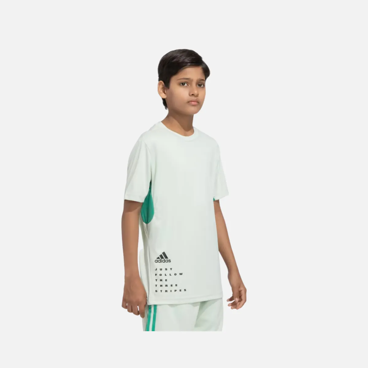 Adidas B Adi 3s Graphic Kids Tee (Ages 7-16) - Linen Green