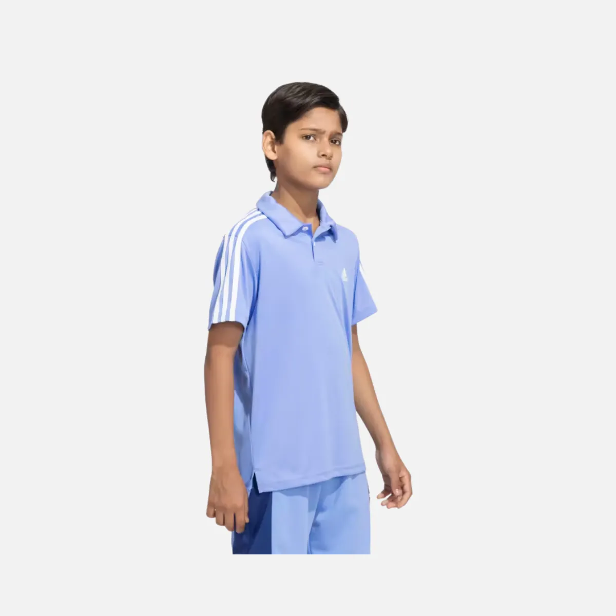 Adidas Boy 3Stripes Polo Kids Tee (Ages 5-16) - Blue Fusion