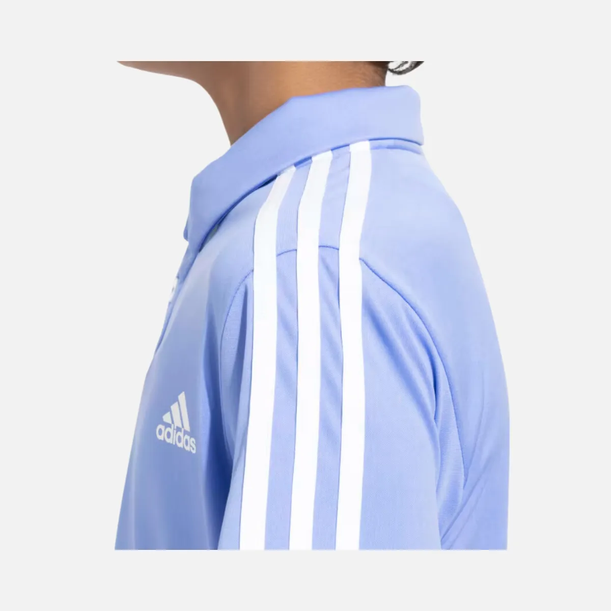 Adidas Boy 3Stripes Polo Kids Tee (Ages 5-16) - Blue Fusion