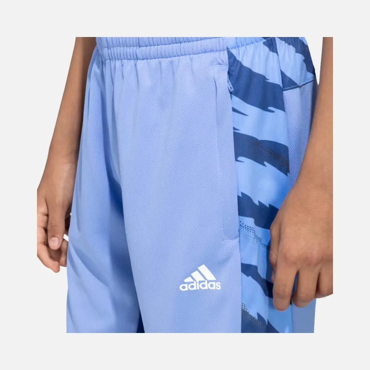 Adidas Kids Boy Camo Graphic CB Shorts in Blue Fusion (8-16 Year)