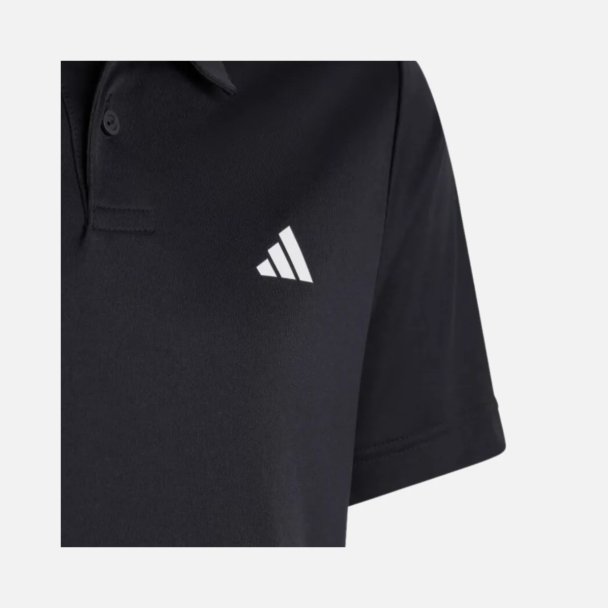 Adidas Boys Black Polo T-shirt