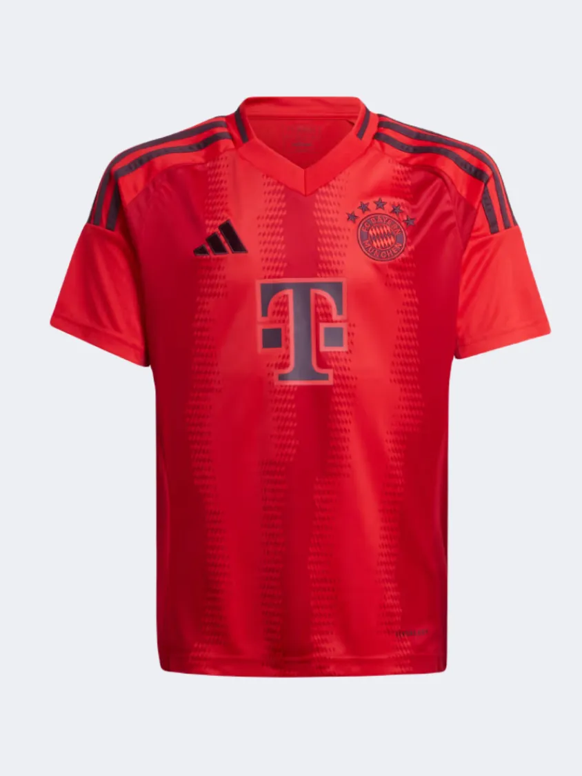 Adidas Fc Bayern Munchen Home Kids Football T-Shirt Red