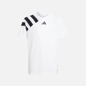 Adidas Kids Unisex Football Jersey Fortore 23 in White/Black (10-14 Years)