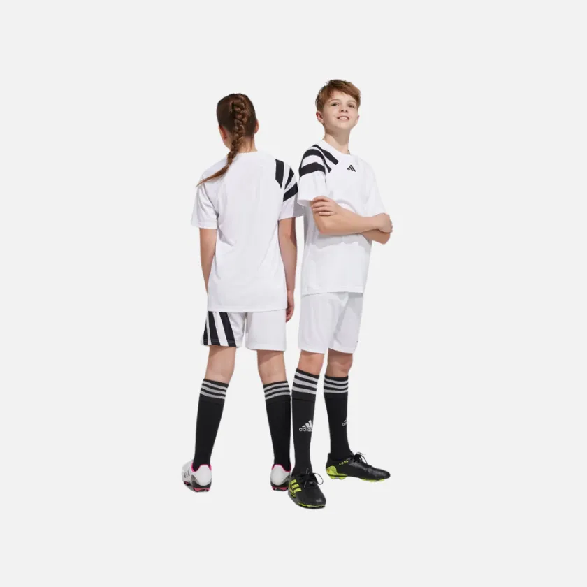 Adidas Kids Unisex Football Jersey Fortore 23 in White/Black (10-14 Years)