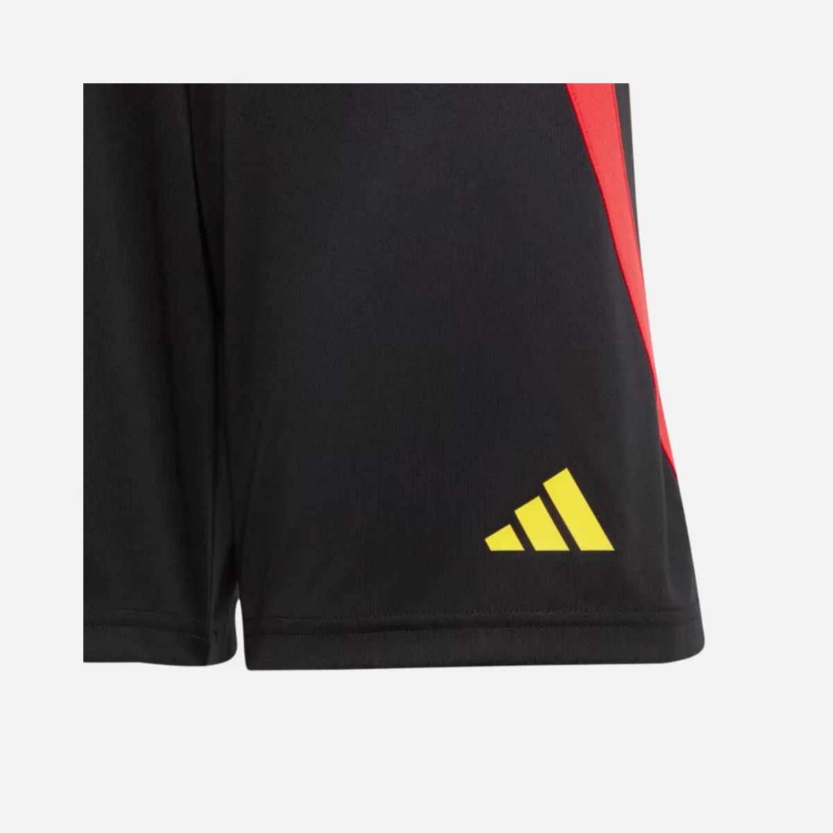 Adidas Fortore 23 Kids Unisex Shorts in Black, Team Red, Yellow, Green (5-16 Years)