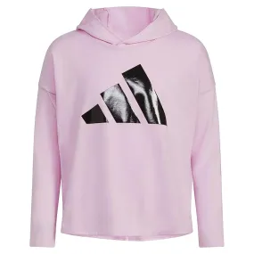 adidas Kids Long Sleeve Graphic Chi Hooded Tee (Toddler/Little Kids)