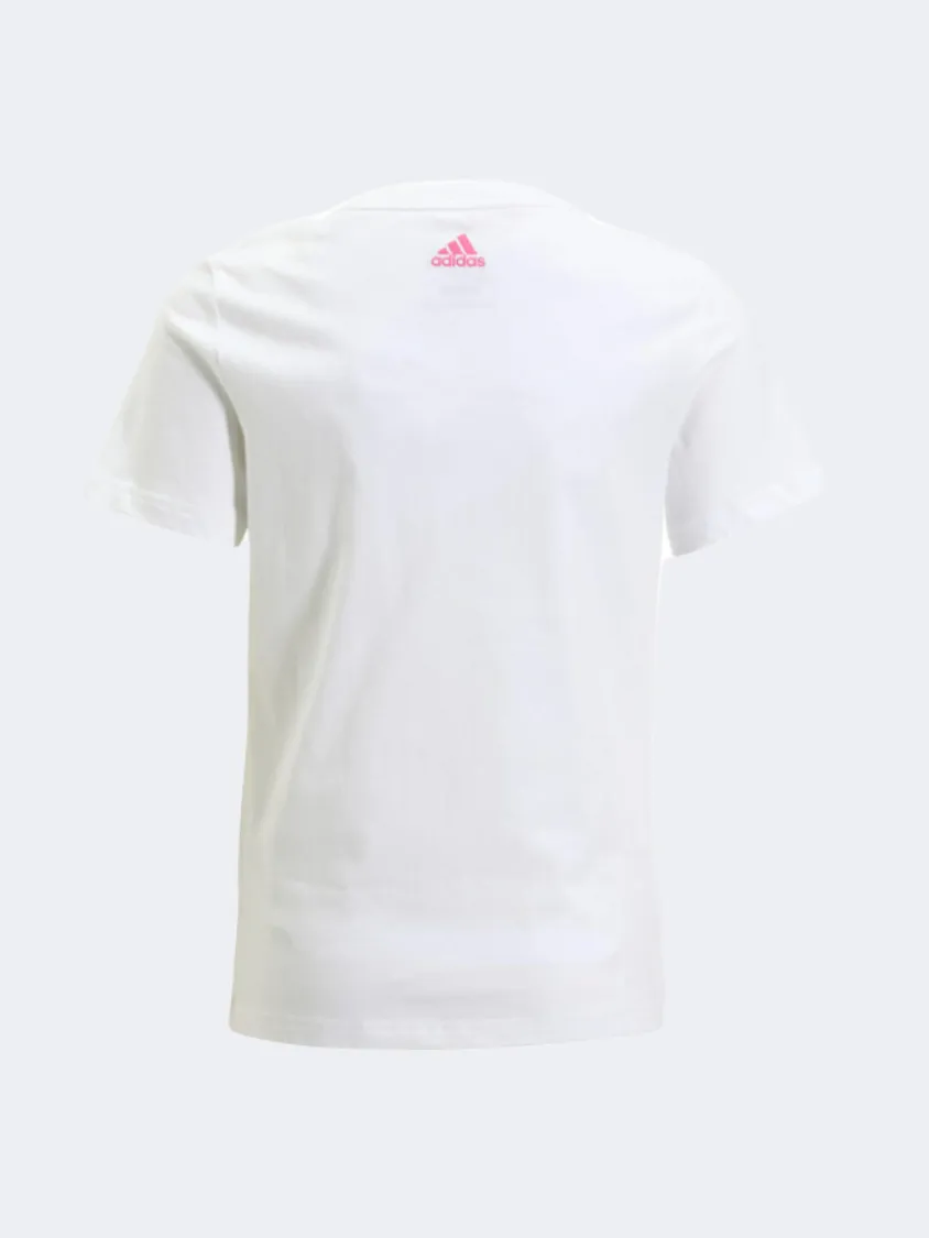 Adidas Linear Kids-Girls Sportswear T-Shirt White/Magenta