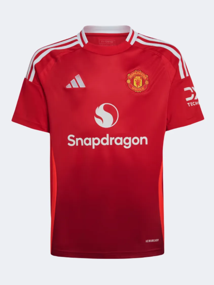 Adidas Mu Fc Home Kids-Unisex Football T-Shirt Red