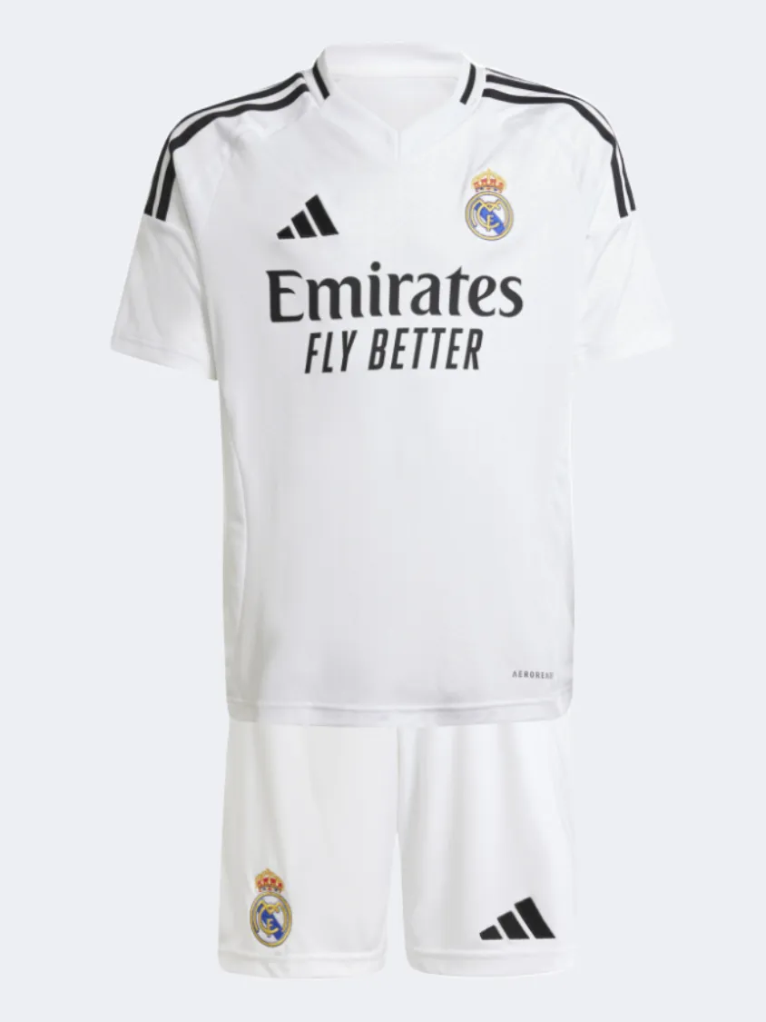 Adidas Real Madrid Home Kids-Unisex Football Set White/Black