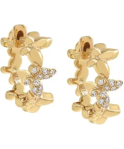 Adina Eden Kids Solid Multi Butterfly Huggie Earring 14K