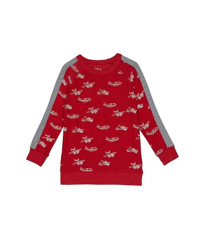 Airplane Print Kids Pullover