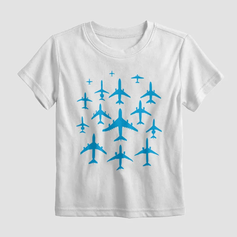 Airplane Silhouettes - Kids T-Shirt