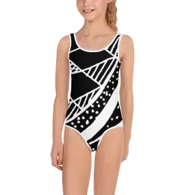 All-Over Print Kids Swimsuit Barton Springs Creation Story