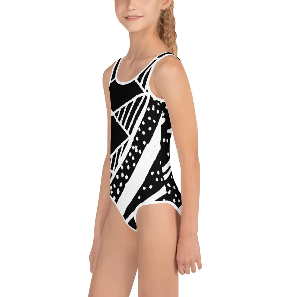 All-Over Print Kids Swimsuit Barton Springs Creation Story