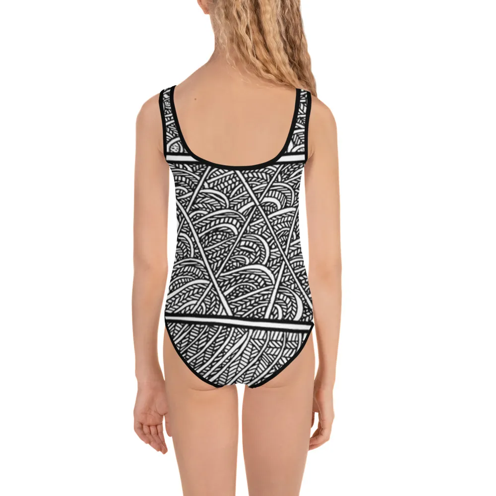 All-Over Print Kids Swimsuit Barton Springs Layers