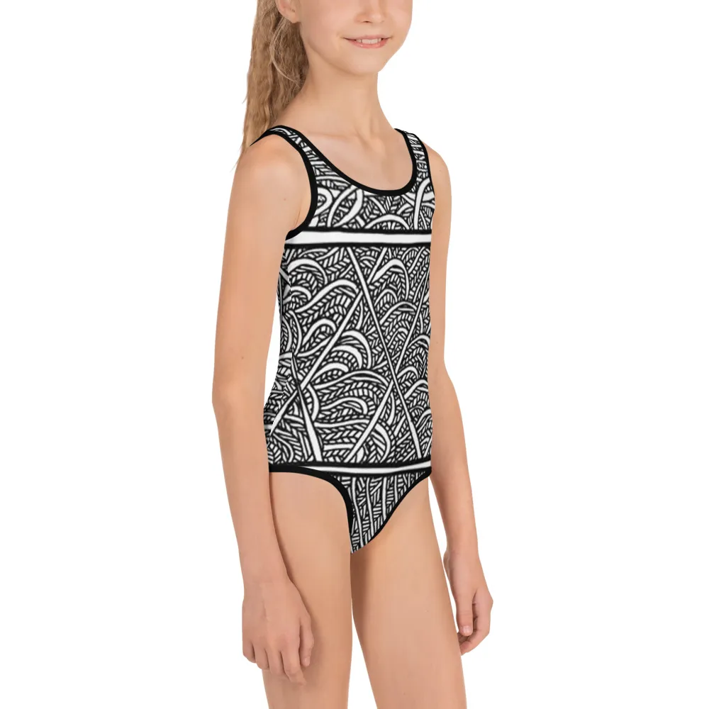 All-Over Print Kids Swimsuit Barton Springs Layers