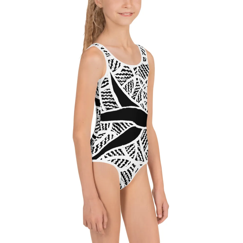 All-Over Print Kids Swimsuit Barton Springs Plants Dance