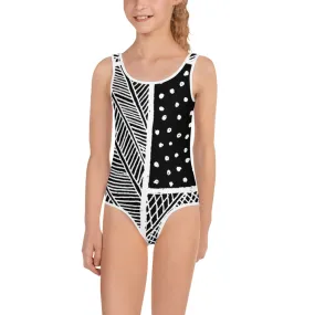 All-Over Print Kids Swimsuit Barton Springs Salamander Story