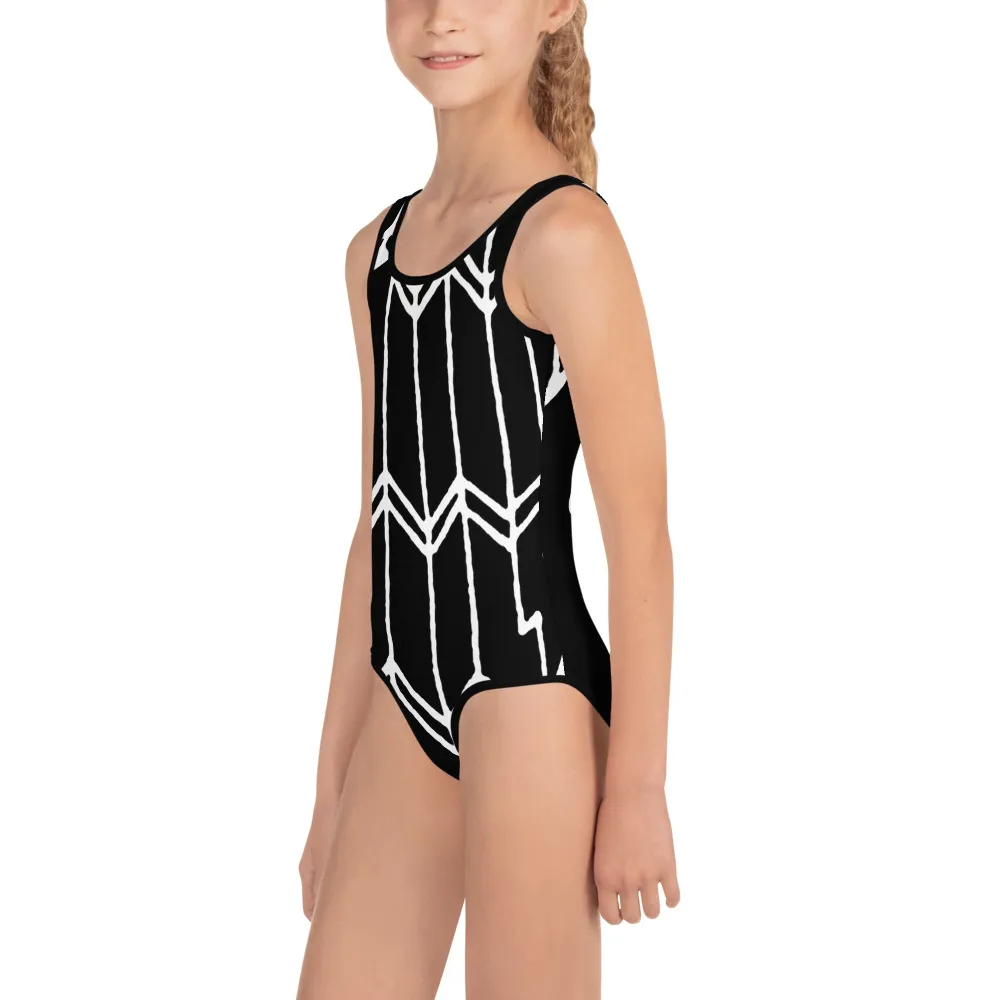 All-Over Print Kids Swimsuit Lightning Arrows