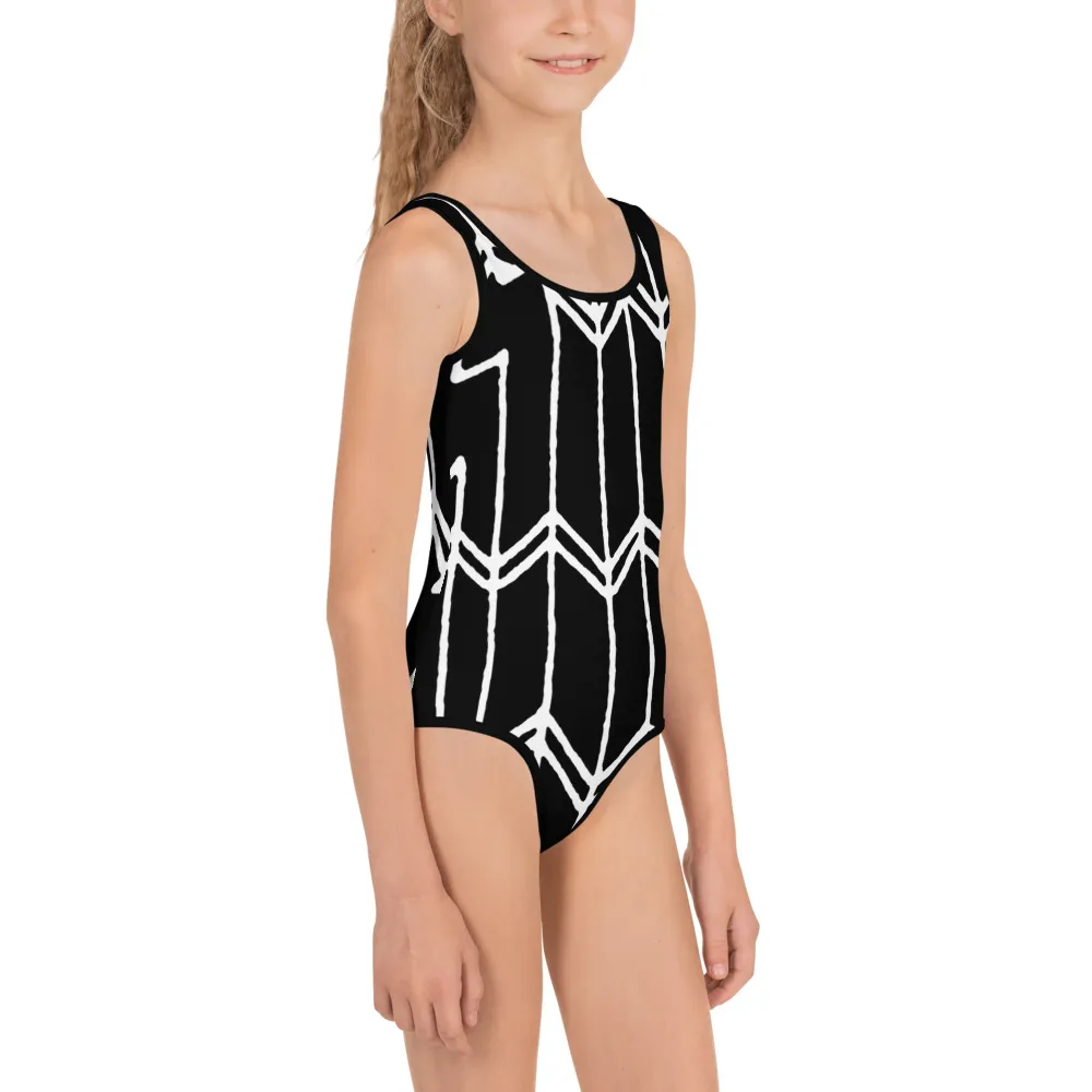 All-Over Print Kids Swimsuit Lightning Arrows