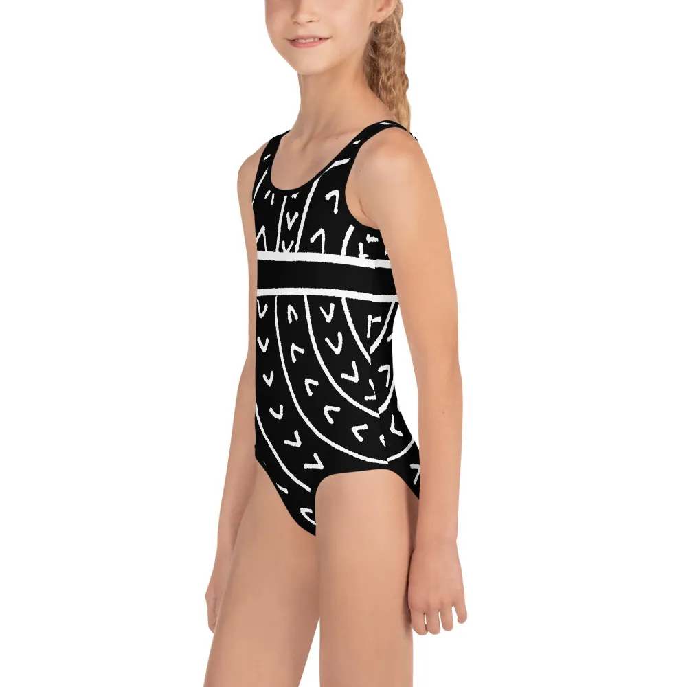 All-Over Print Kids Swimsuit The Vowel O