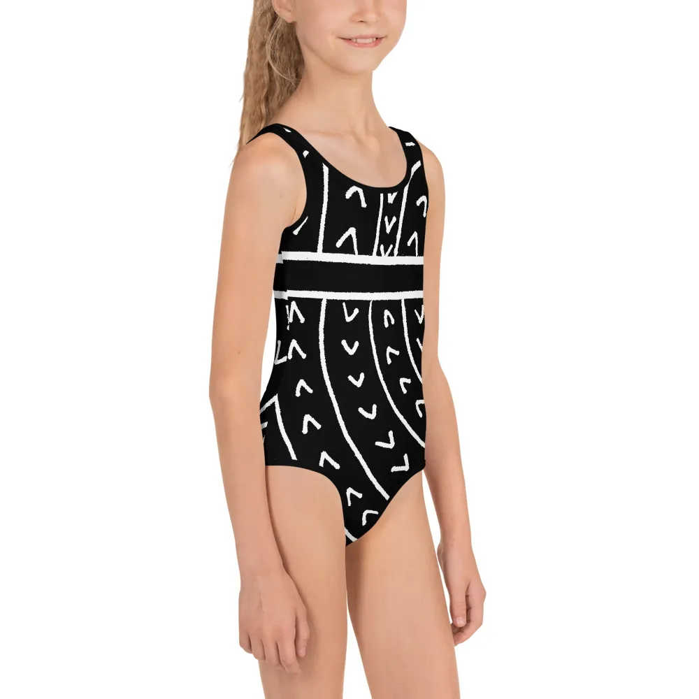 All-Over Print Kids Swimsuit The Vowel O