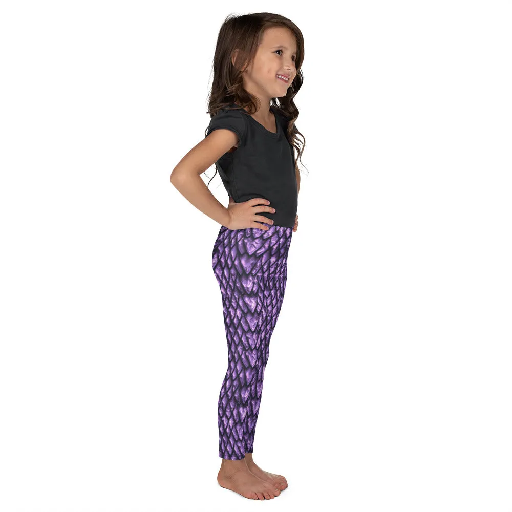 Amethyst Dragon Scale Kids' Leggings