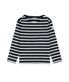 Kids Navy Breton Striped Shirt by Armor Lux