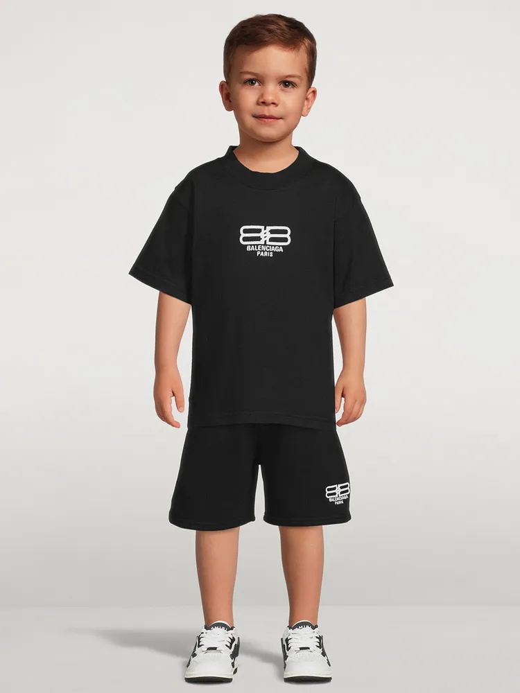 BALENCIAGA Kids Cotton Jogger Shorts