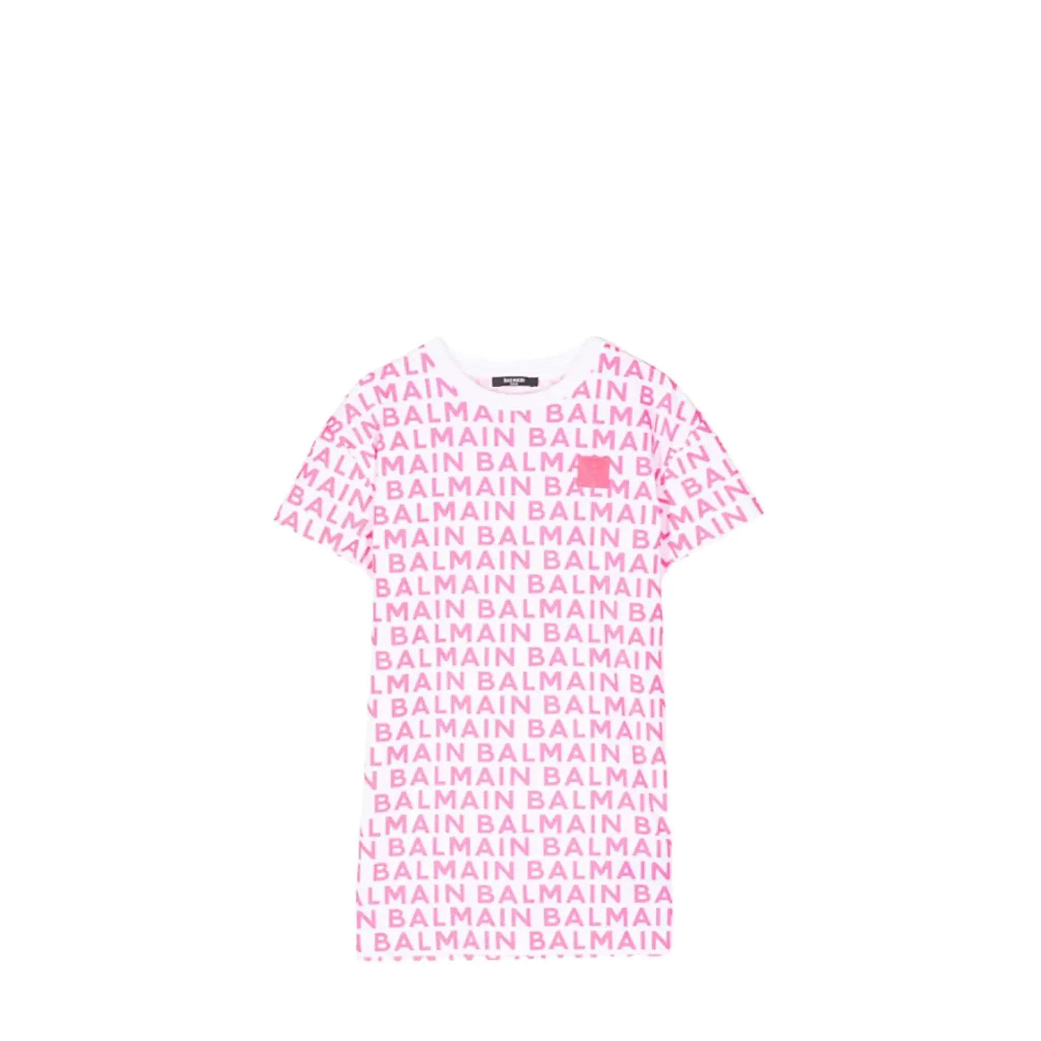 Balmain Kids All-Over Logo Print T-Shirt Dress