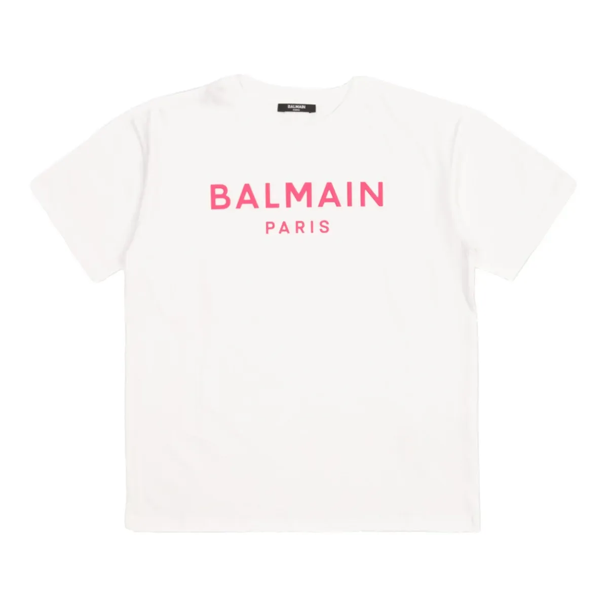 Balmain Kids Raised Neon Logo T-Shirt