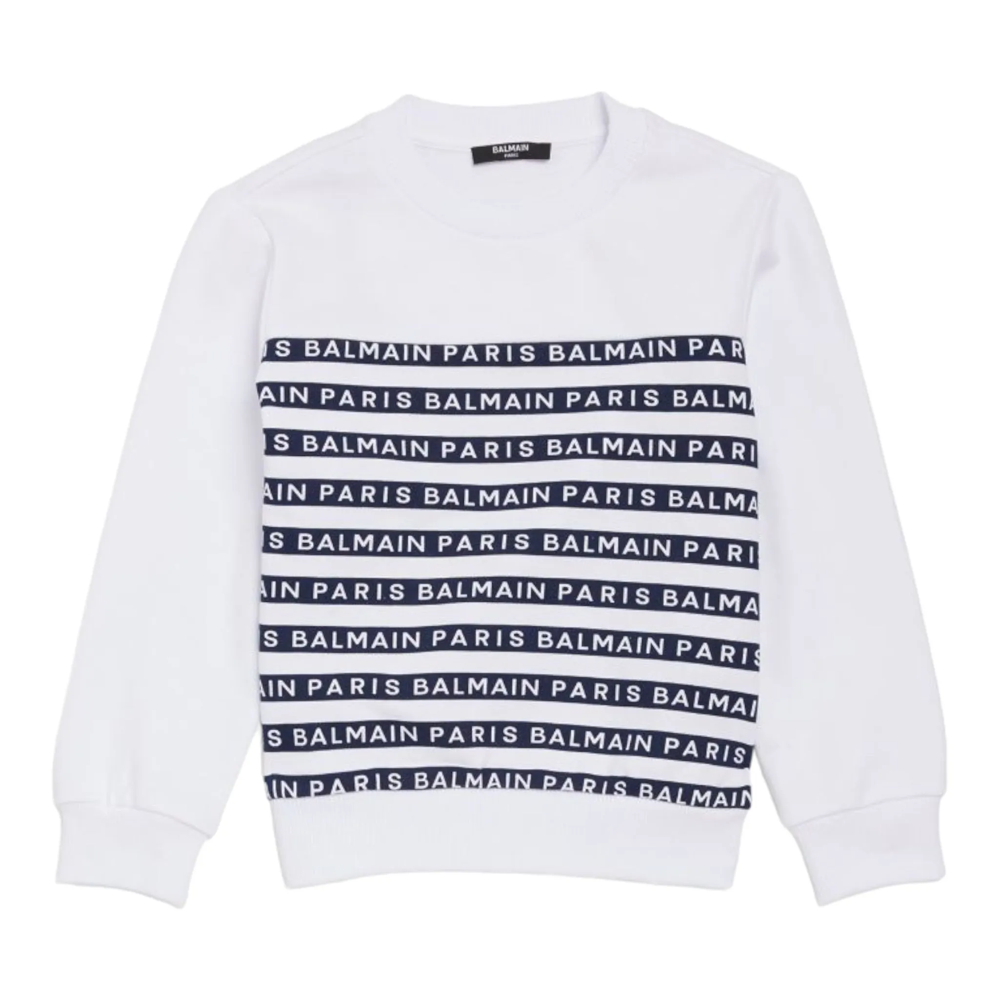 Balmain Kids Striped Logo Sweatshirt