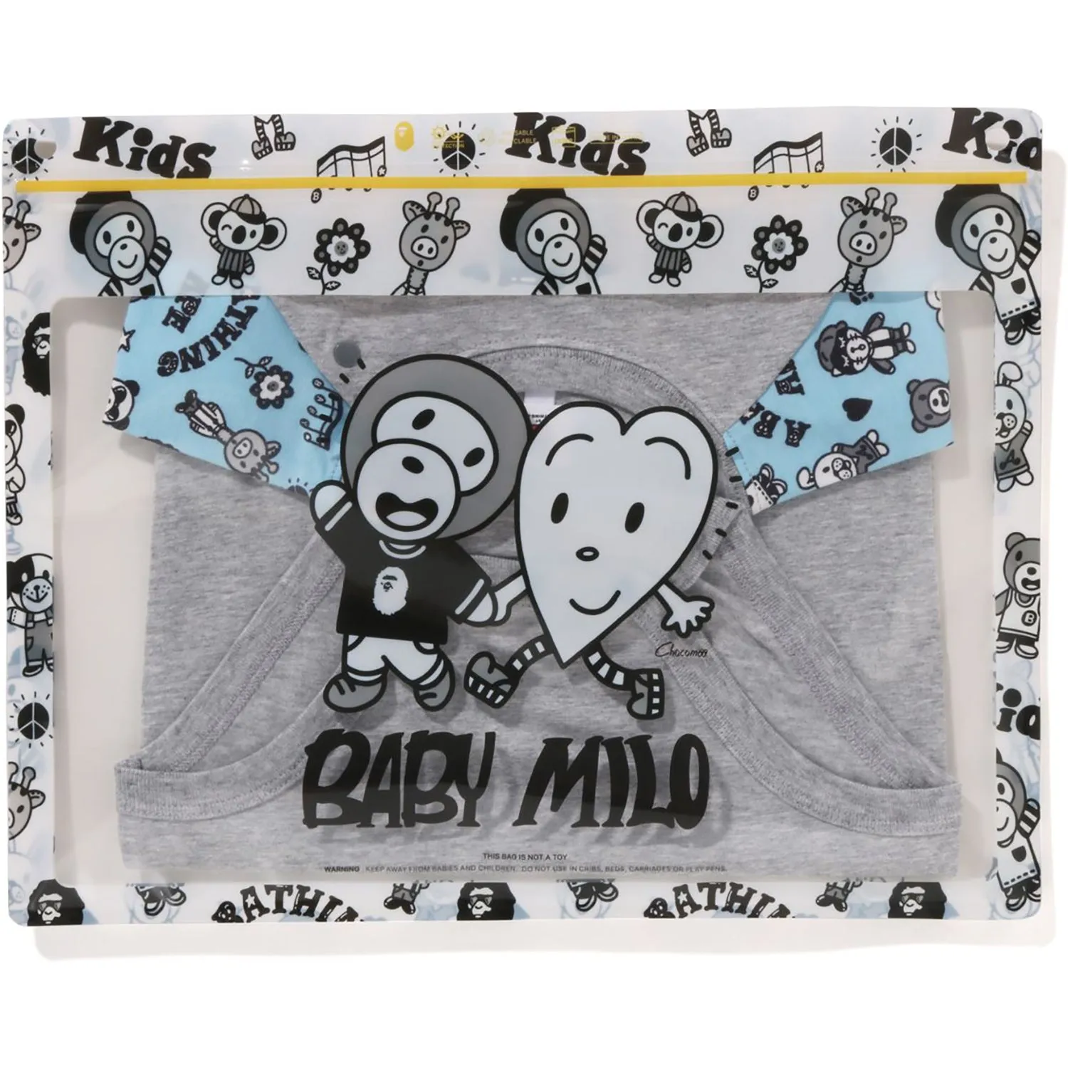 BAPE KIDS X CHOCOMOO MILO FRIENDS BODYSUIT PAKE SET KIDS