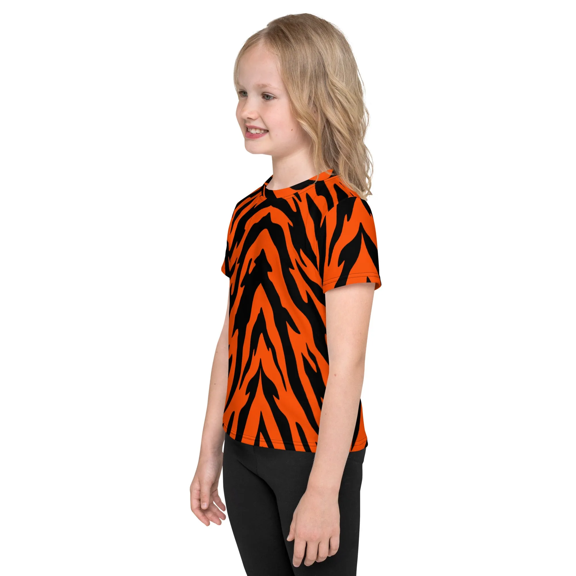 Bengal Tiger Stripe Kids' Crew Neck T-shirt