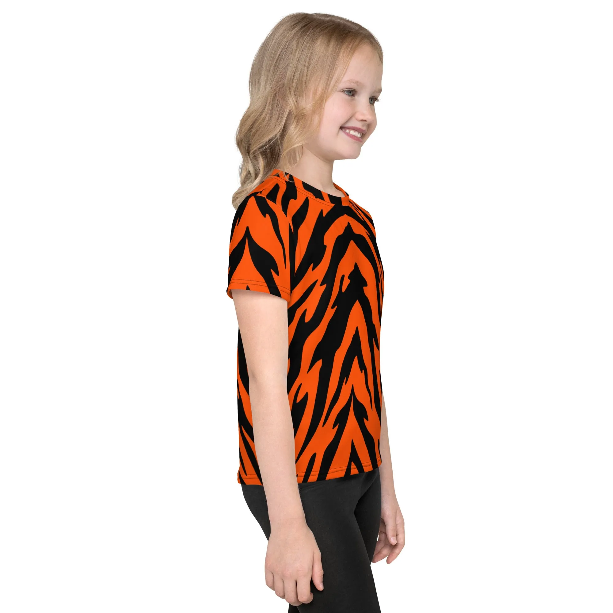 Bengal Tiger Stripe Kids' Crew Neck T-shirt