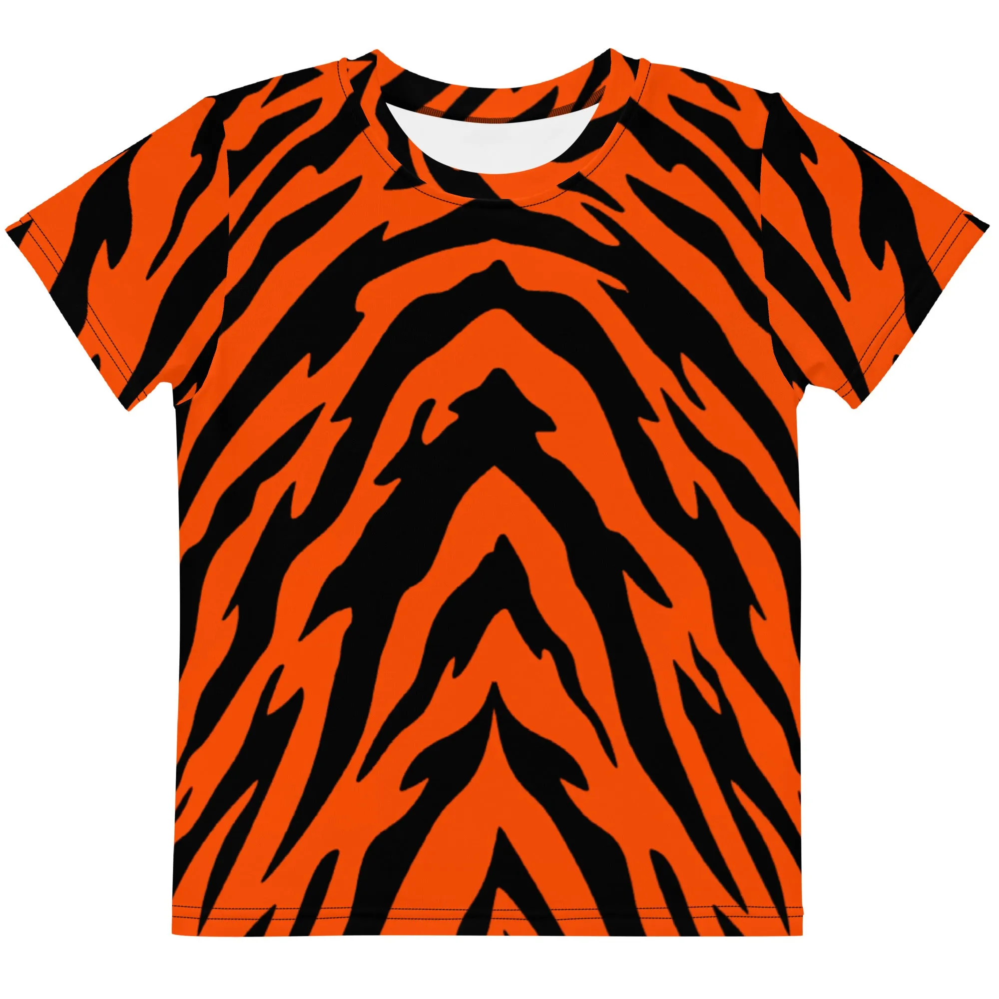 Bengal Tiger Stripe Kids' Crew Neck T-shirt