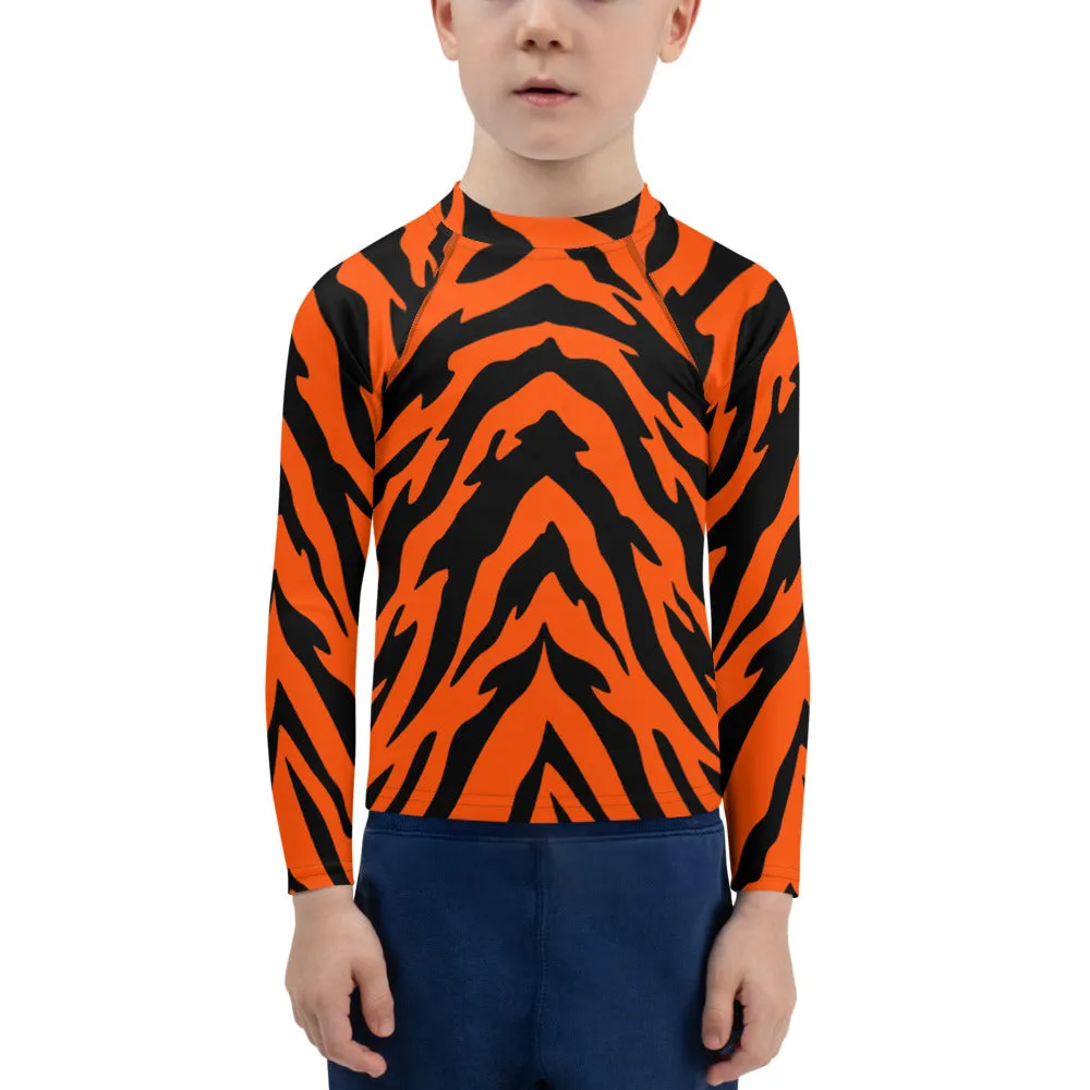 Bengal Tiger Stripe Kids' Rash Guard