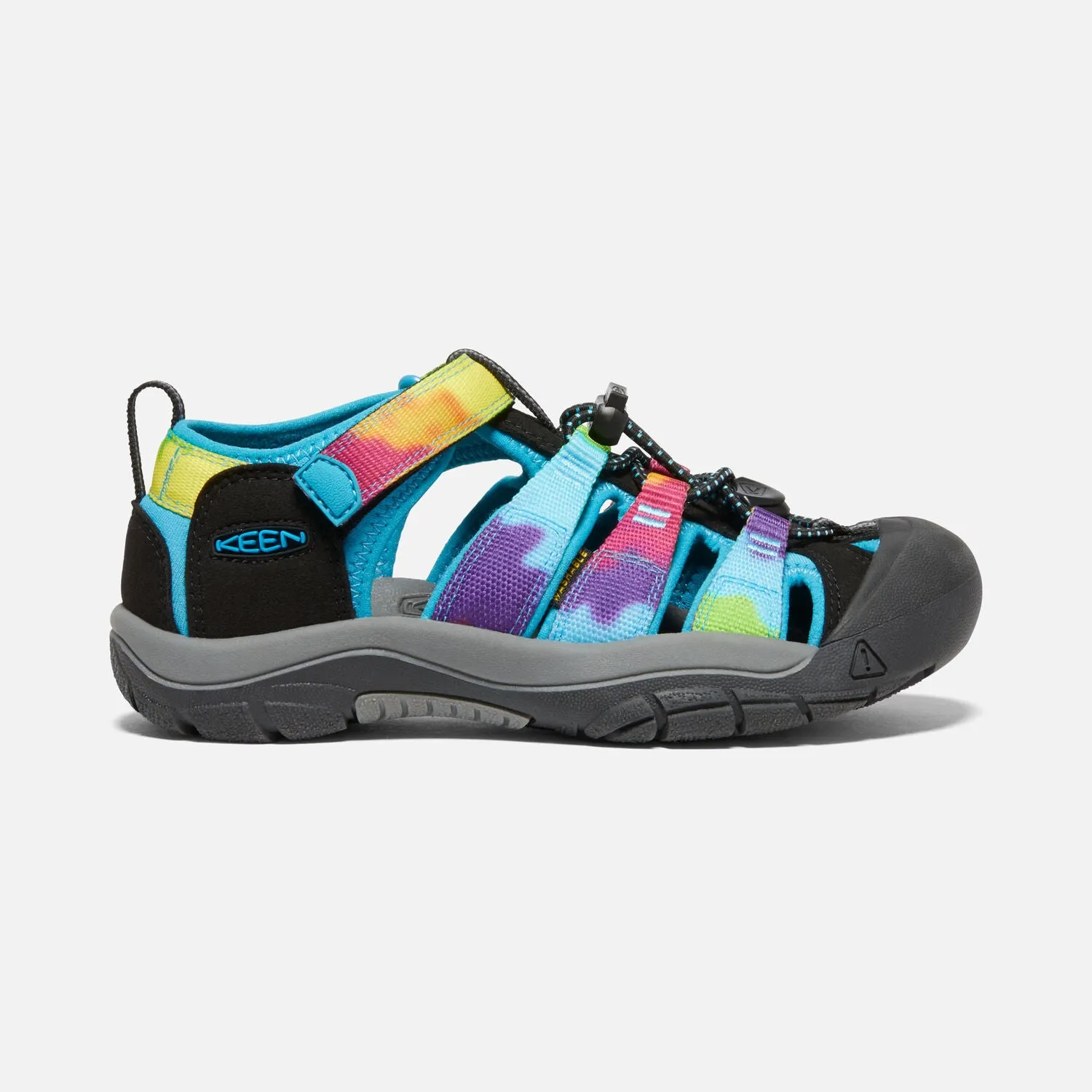 Big Kids Keen Newport H2 Color: Rainbow Tie Dye