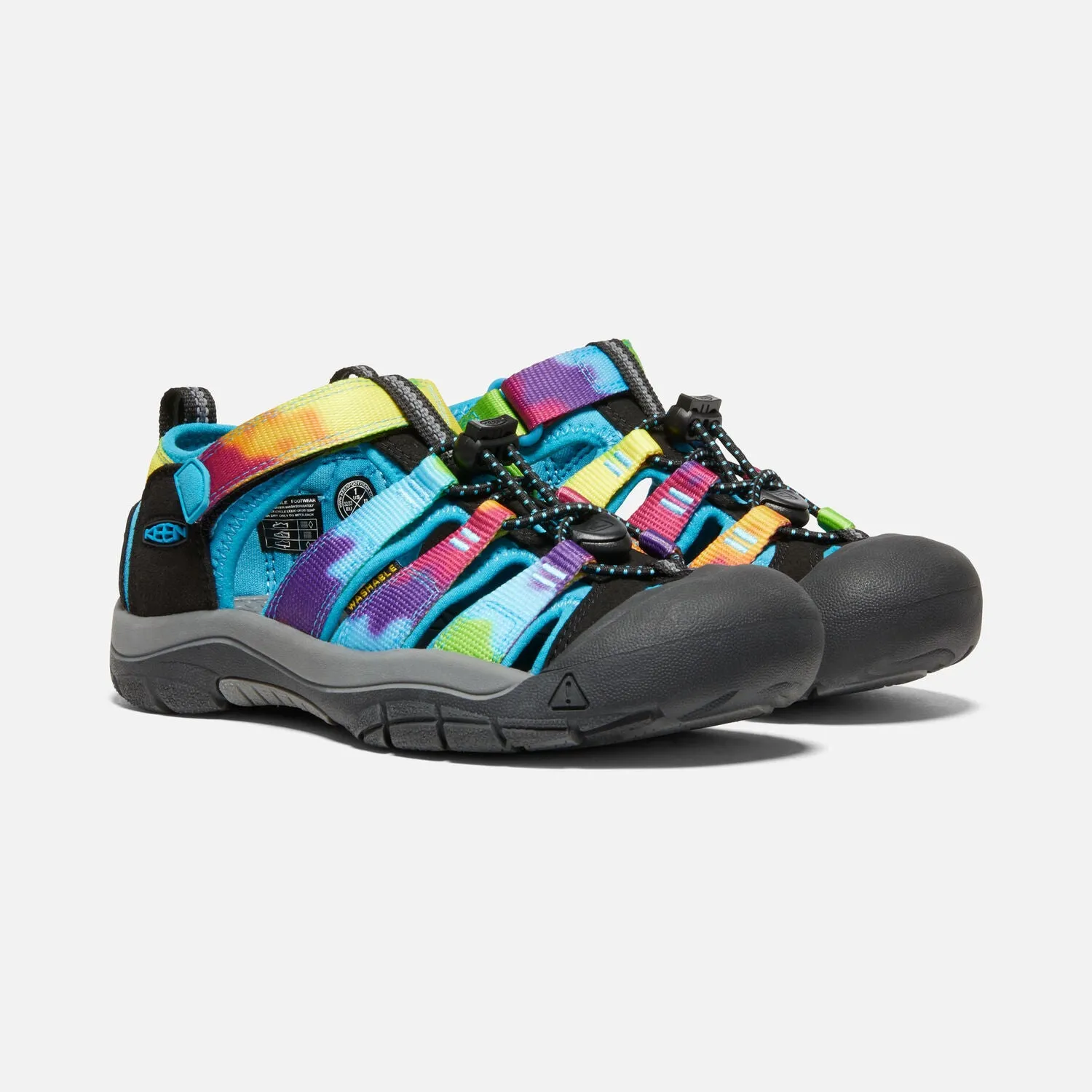 Big Kids Keen Newport H2 Color: Rainbow Tie Dye