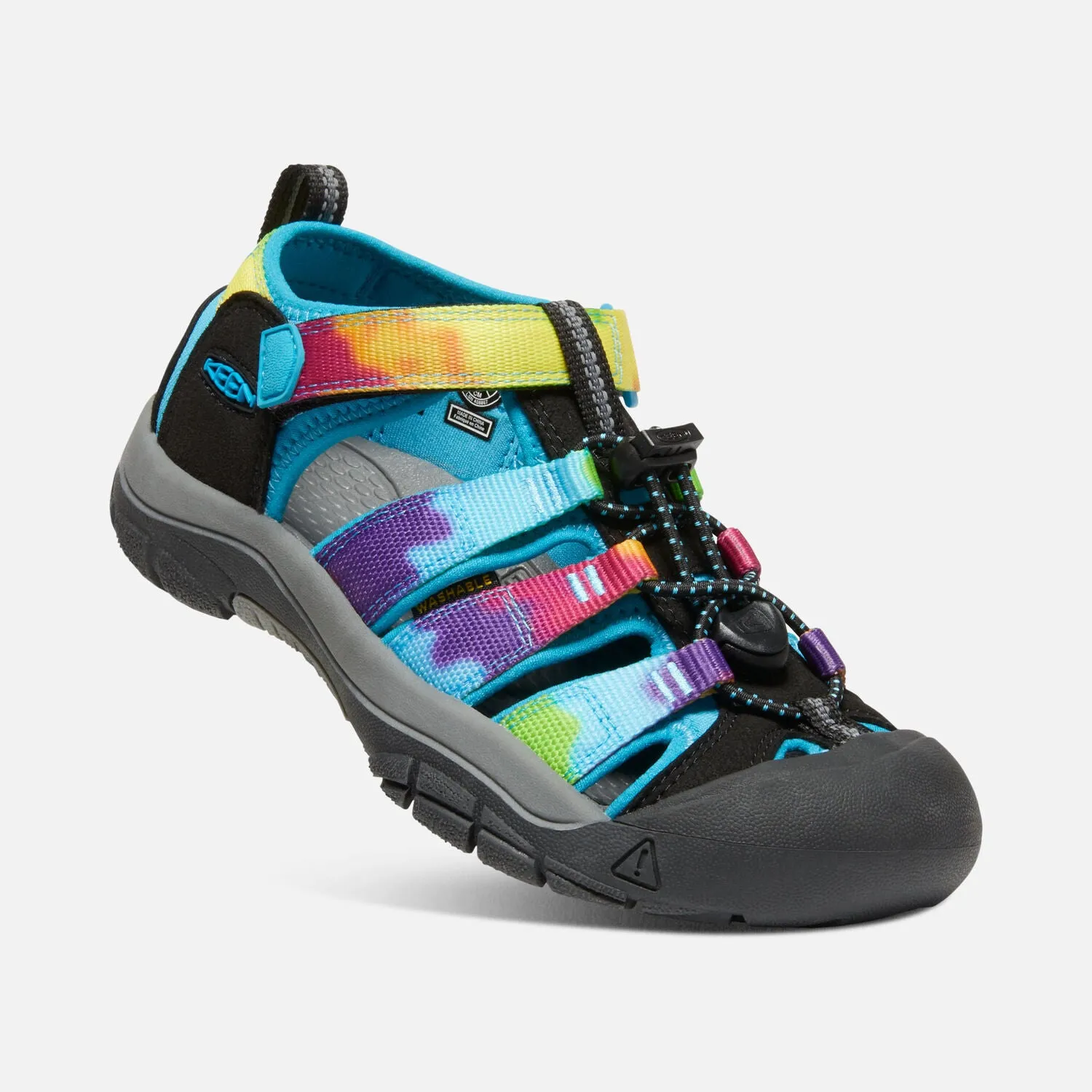 Big Kids Keen Newport H2 Color: Rainbow Tie Dye