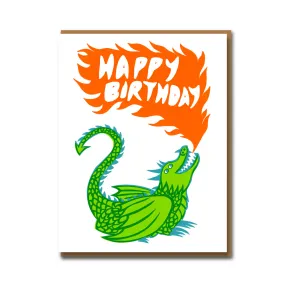 Birthday Dragon Letterpress Card - S1F by Sukie