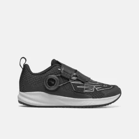 Kid's athletic shoe in black and white